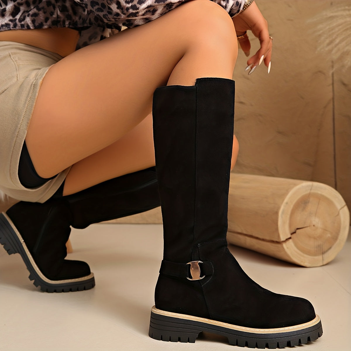 Women's Classic Knee-High Heeled Boots