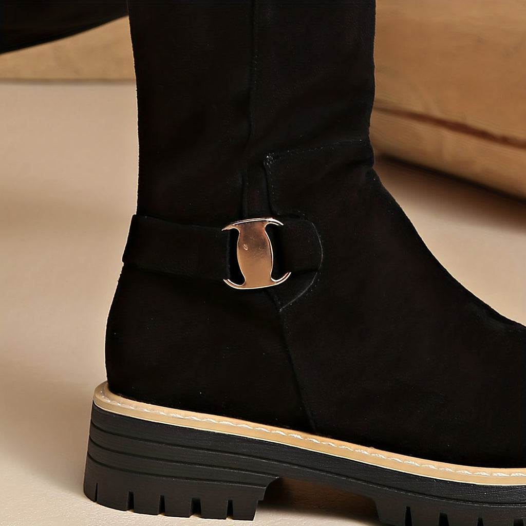 Women's Classic Knee-High Heeled Boots