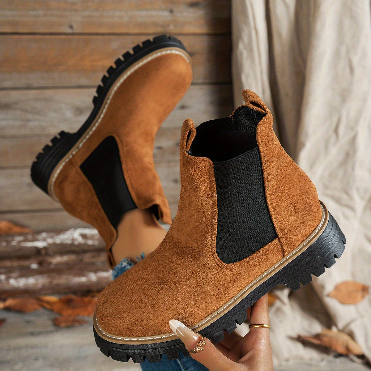 Women's Platform-Sole Chelsea Ankle Boots