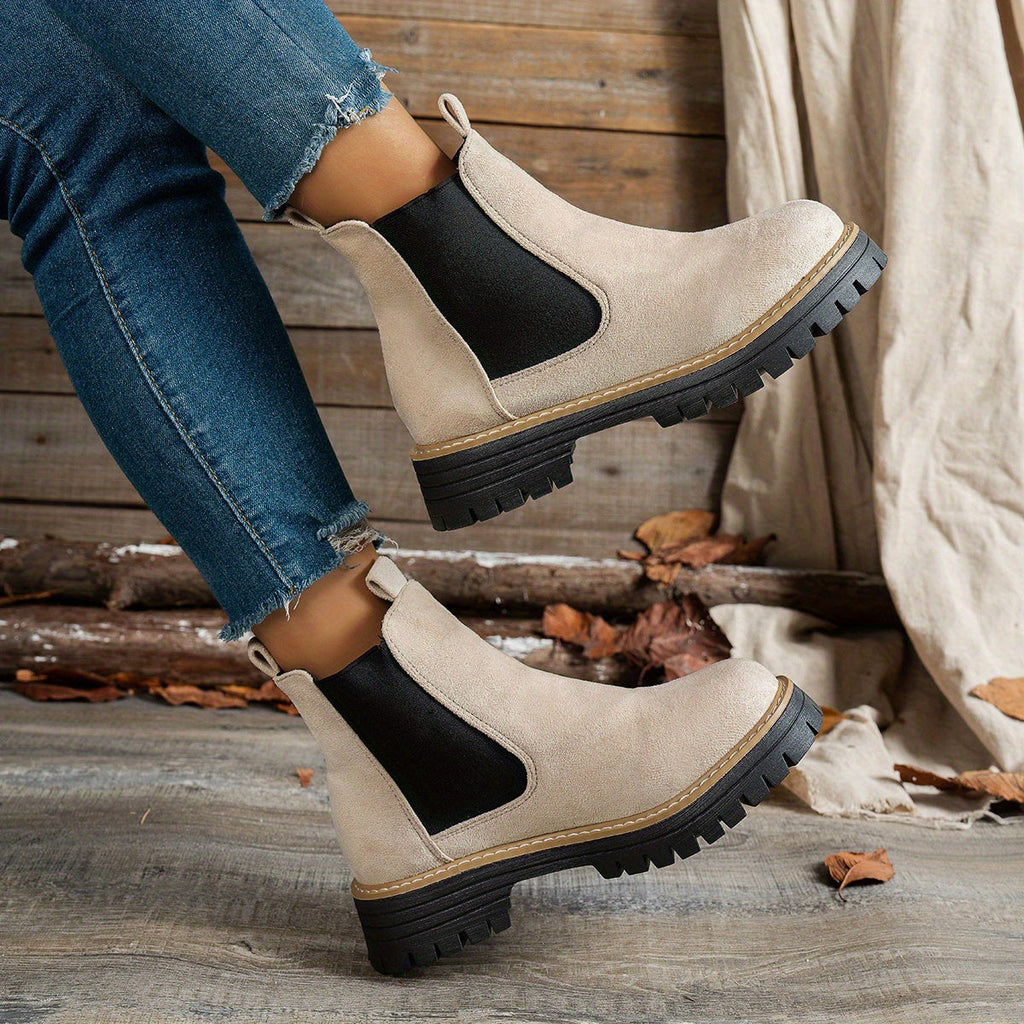 Women's Platform-Sole Chelsea Ankle Boots