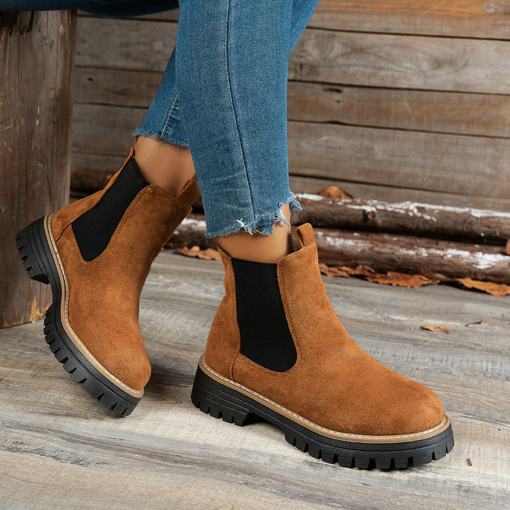 Women's Platform-Sole Chelsea Ankle Boots