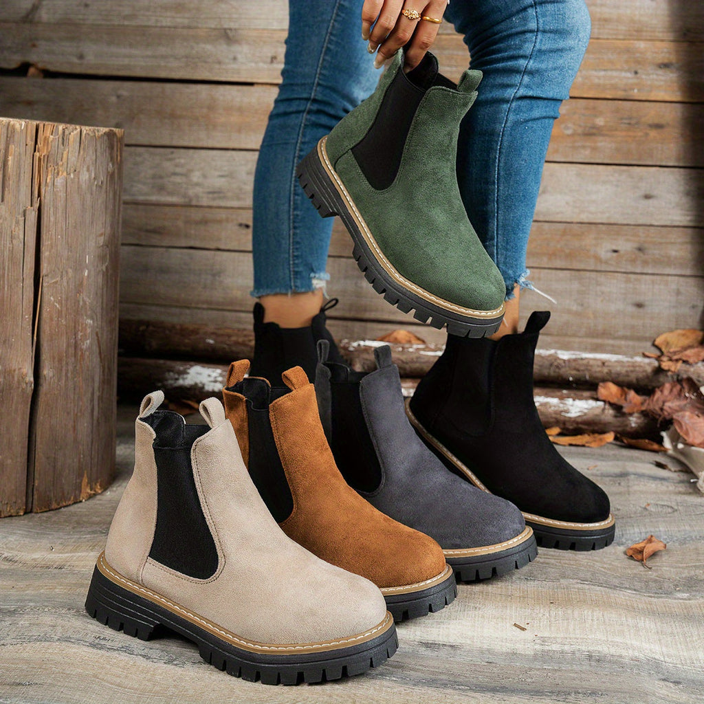 Women's Platform-Sole Chelsea Ankle Boots