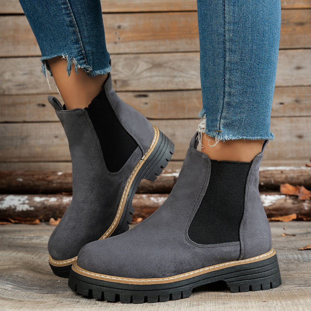 Women's Platform-Sole Chelsea Ankle Boots