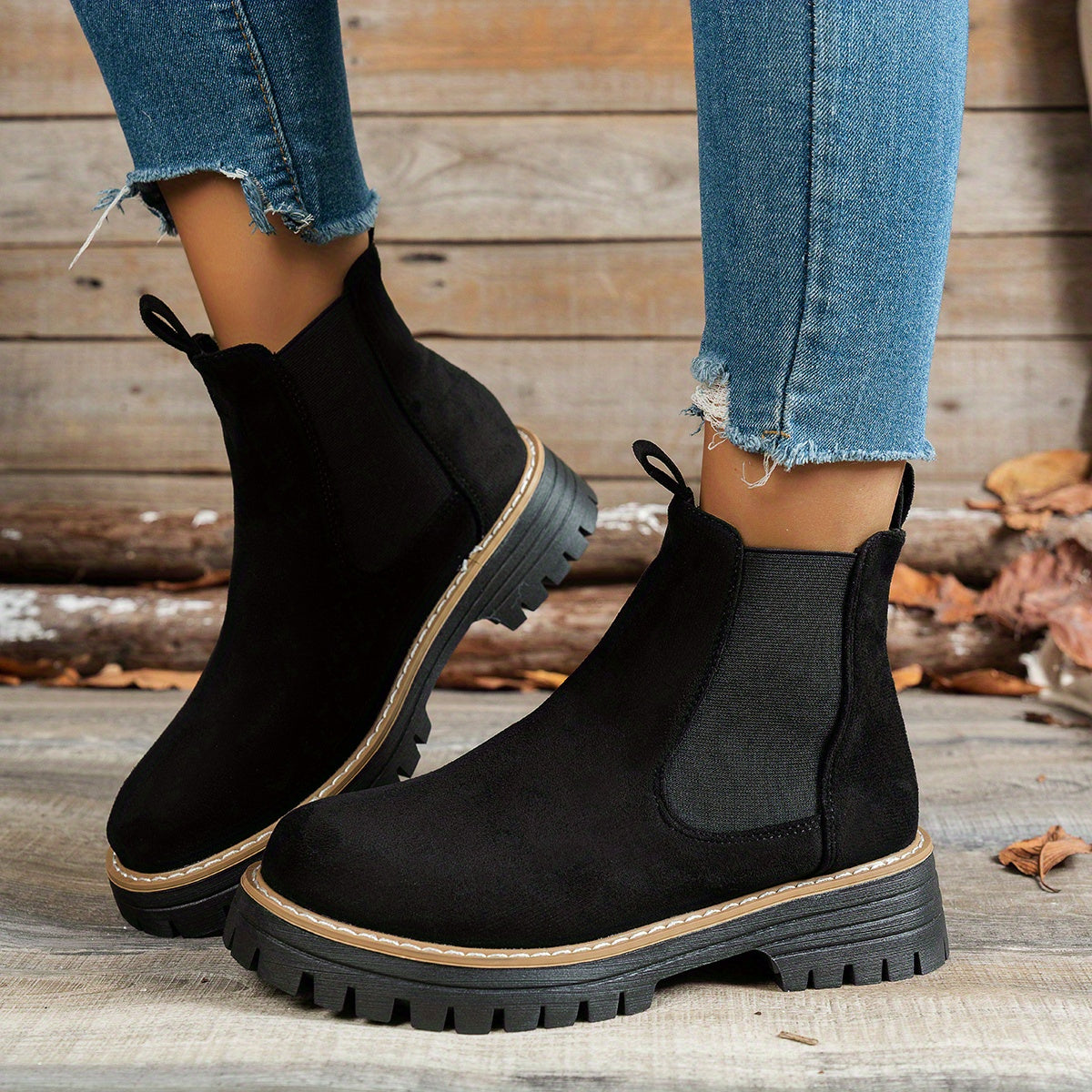 Women's Platform-Sole Chelsea Ankle Boots