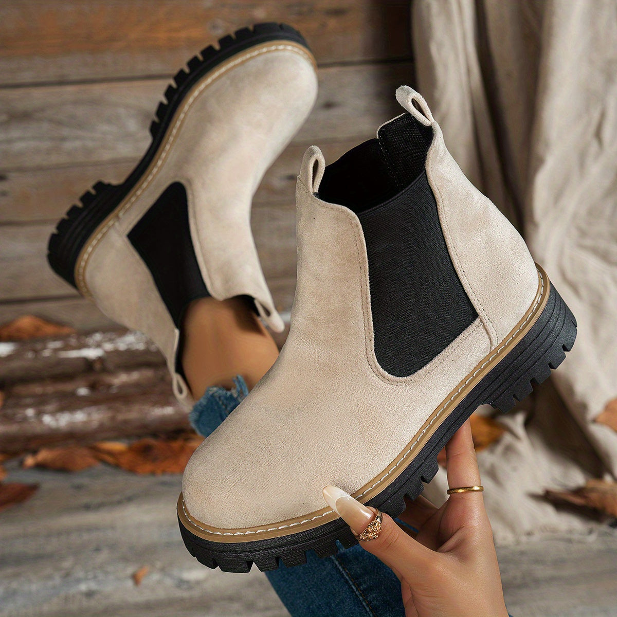 Women's Platform-Sole Chelsea Ankle Boots