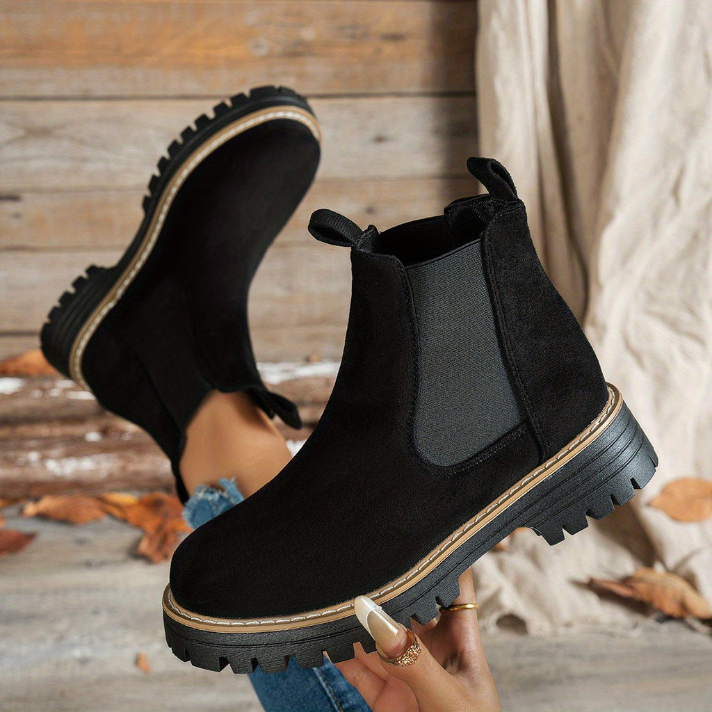 Women's Platform-Sole Chelsea Ankle Boots