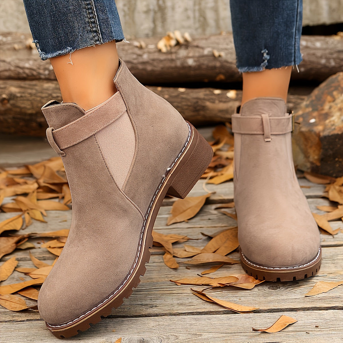 Women's Buckle-Trim Heeled Chelsea Boots