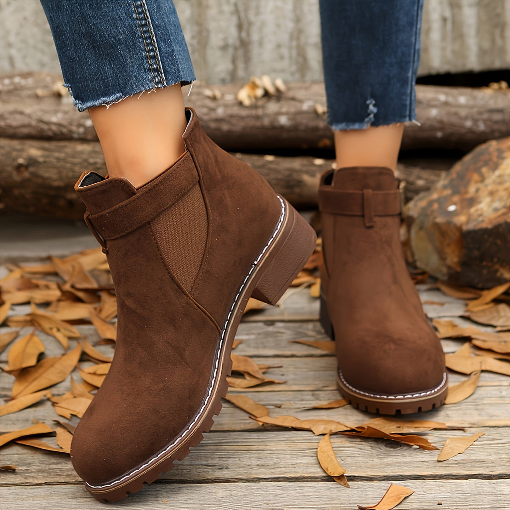 Women's Buckle-Trim Heeled Chelsea Boots