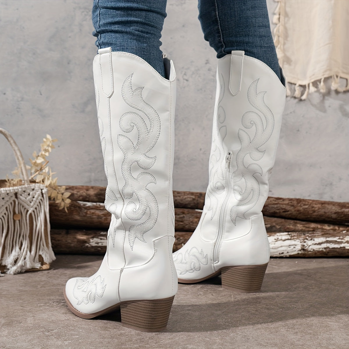 Women's Wide-Fit Calf Cowboy Boots
