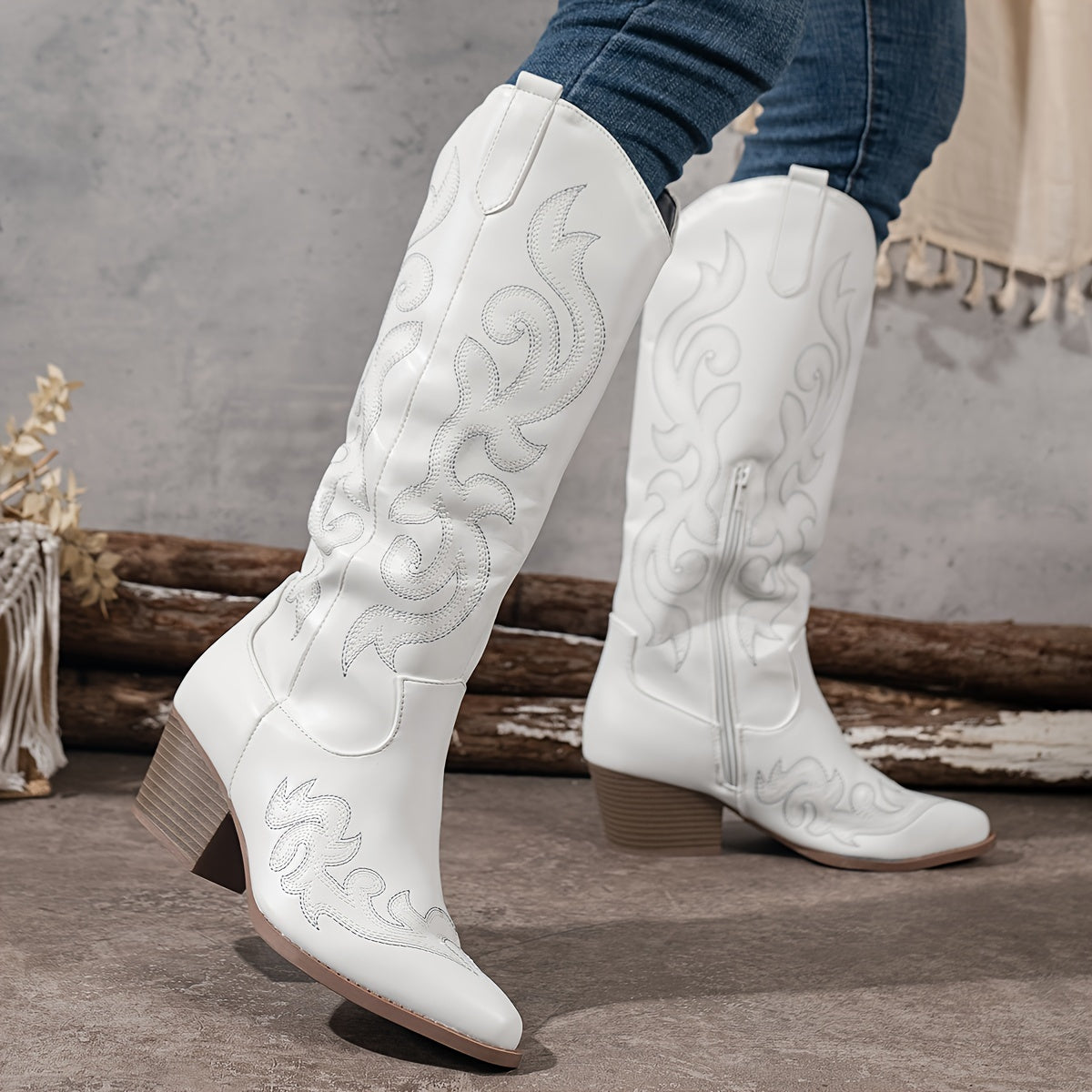 Women's Wide-Fit Calf Cowboy Boots