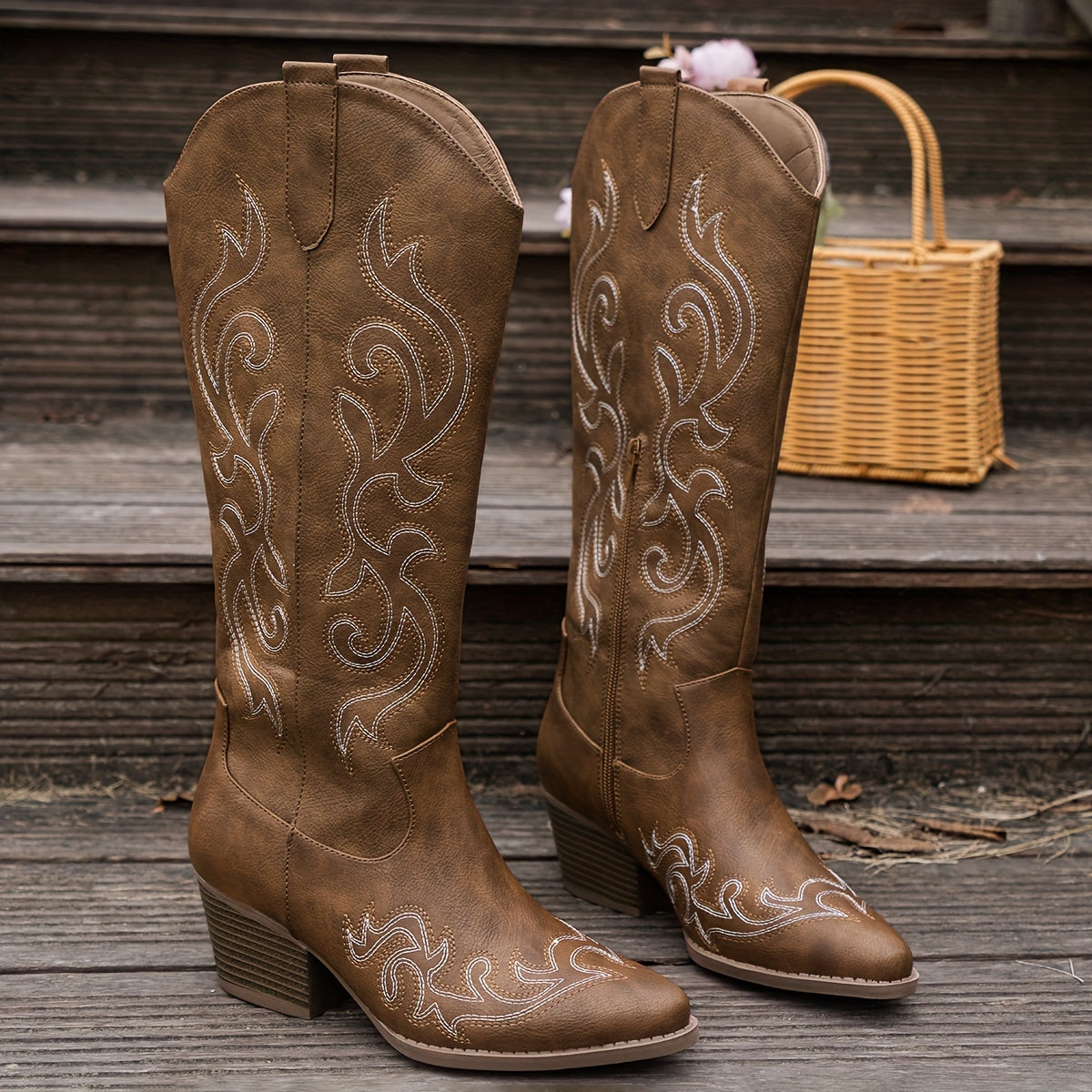 Women's Wide-Fit Calf Cowboy Boots