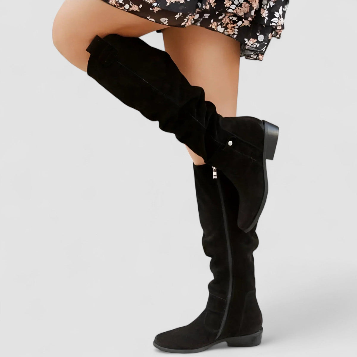 Women's Taupe Slouch Knee-High Boots