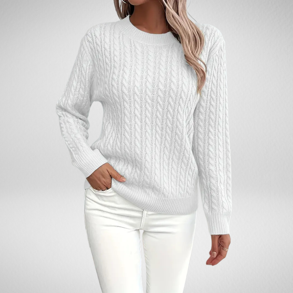 Women's Classic Cable Crew Neck Pullover