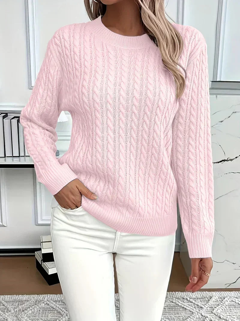 Women's Classic Cable Crew Neck Pullover