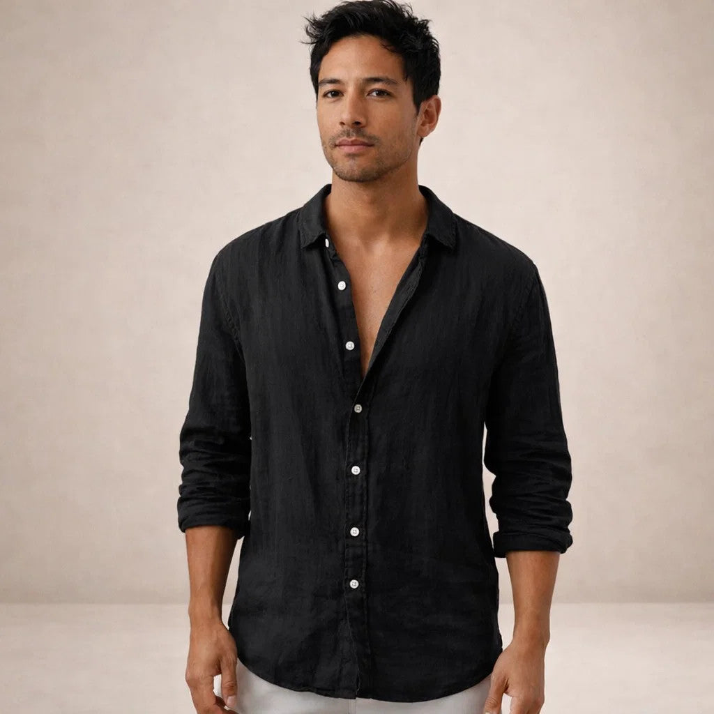 Men's Regular Fit Linen Casual Shirt