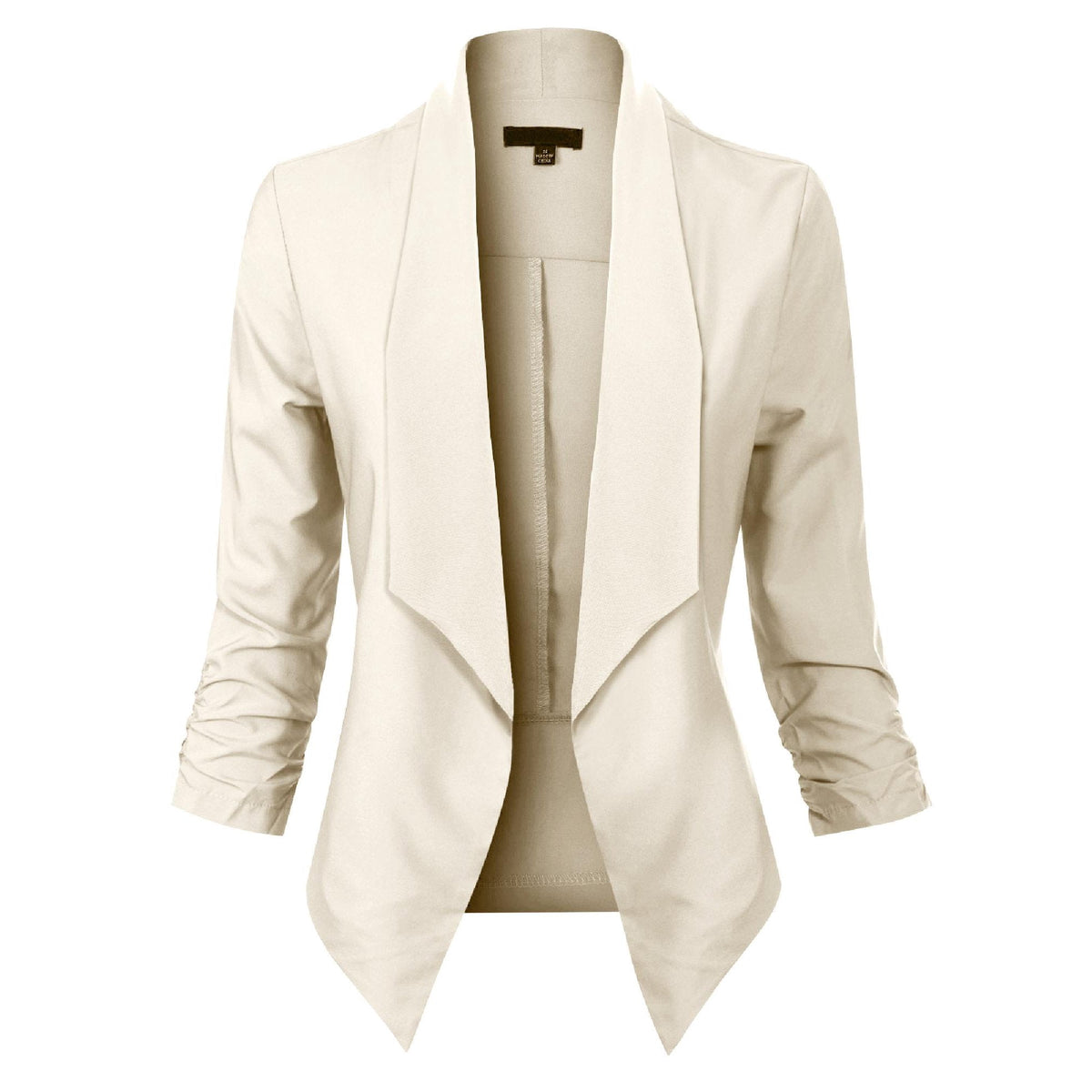 Women's Smart Edge-to-Edge Blazer with Ruched Sleeves