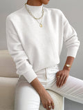 Women's Classic Mock Neck Knitted Pullover