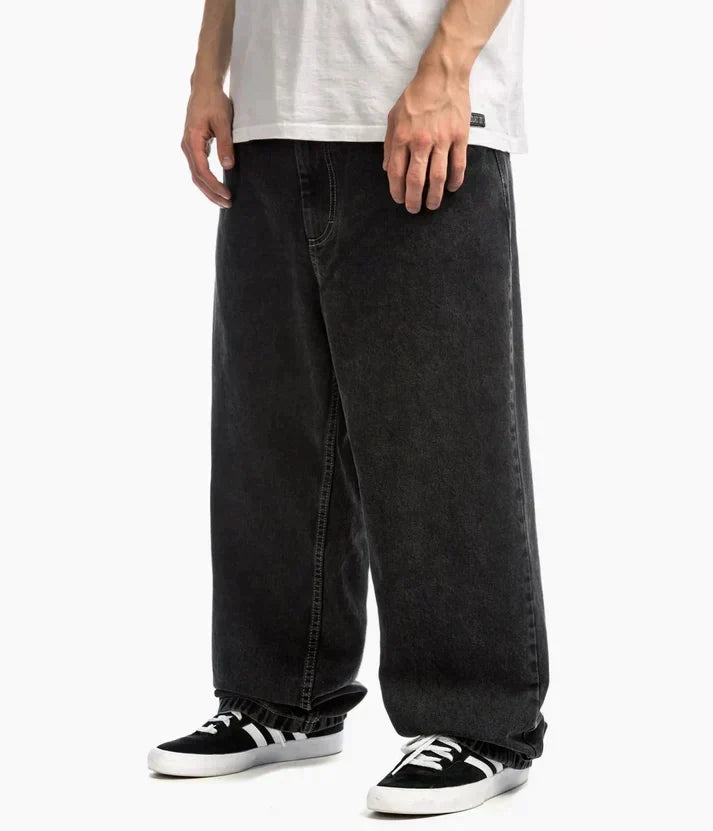 Men's Relaxed Wide-Leg Denim Trousers