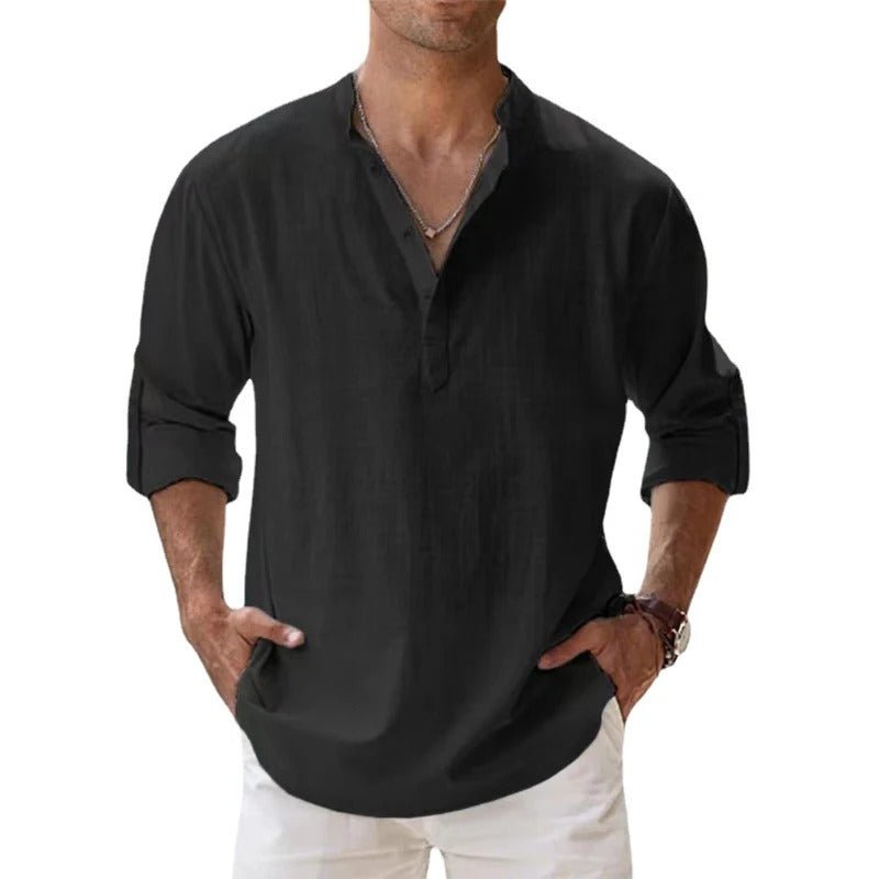 Men's Lightweight Cotton Linen Blend Shirt