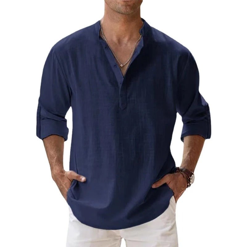 Men's Lightweight Cotton Linen Blend Shirt
