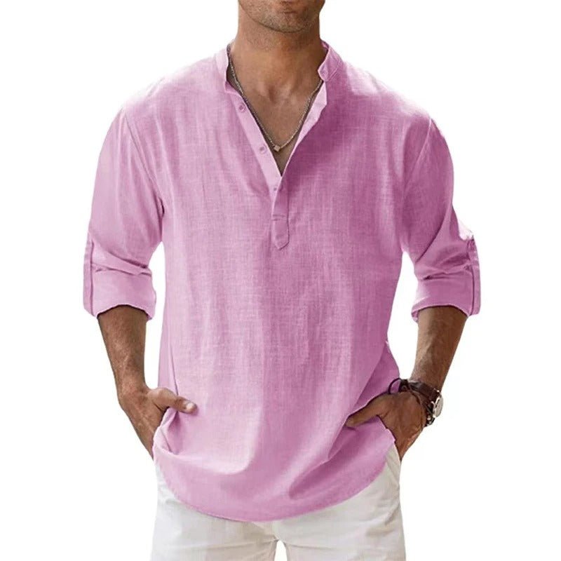 Men's Lightweight Cotton Linen Blend Shirt