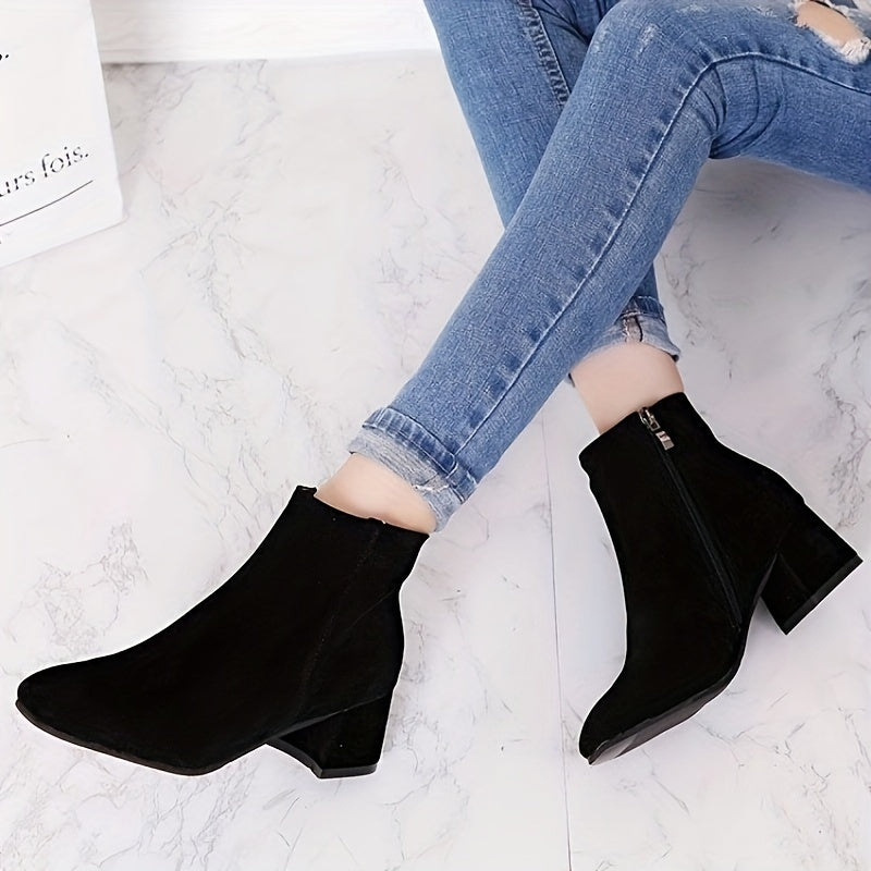 Women's Brown Chelsea Heeled Ankle Boots