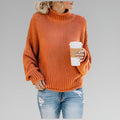 Women's Chunky Knit Polo Neck Pullover