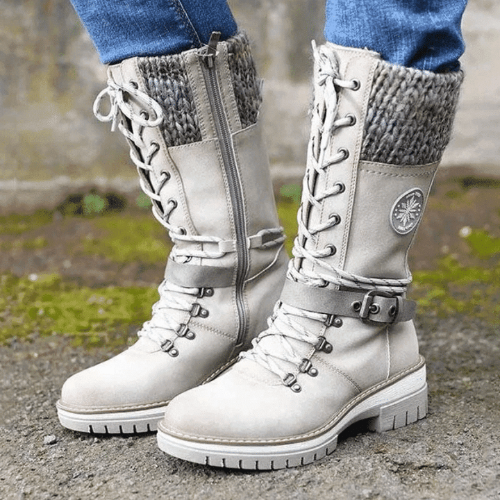 Women's Mid-Calf Lace-Up Snow Boots