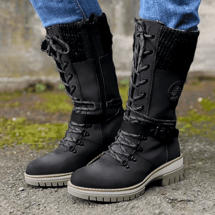 Women's Mid-Calf Lace-Up Snow Boots