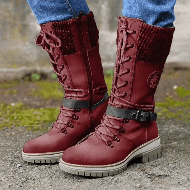 Women's Mid-Calf Lace-Up Snow Boots