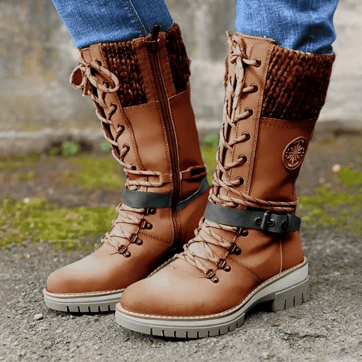 Women's Mid-Calf Lace-Up Snow Boots