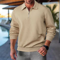 Men's Textured Half-Zip Polo Sweat