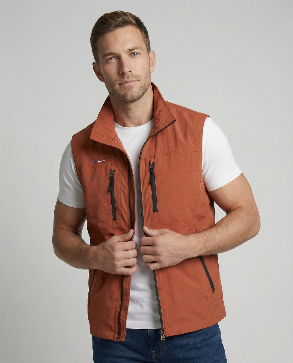 Men's Lightweight Zip-Up Utility Gilet