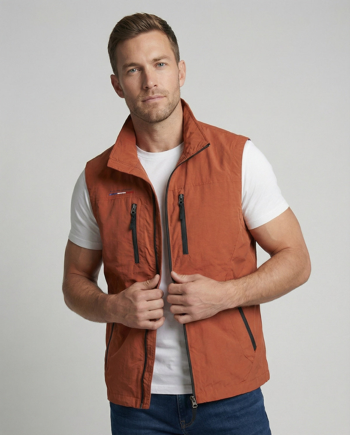 Men's Lightweight Zip-Up Utility Gilet