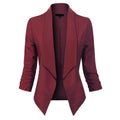Women's Smart Edge-to-Edge Blazer with Ruched Sleeves