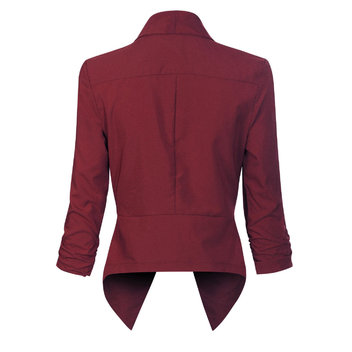 Women's Smart Edge-to-Edge Blazer with Ruched Sleeves