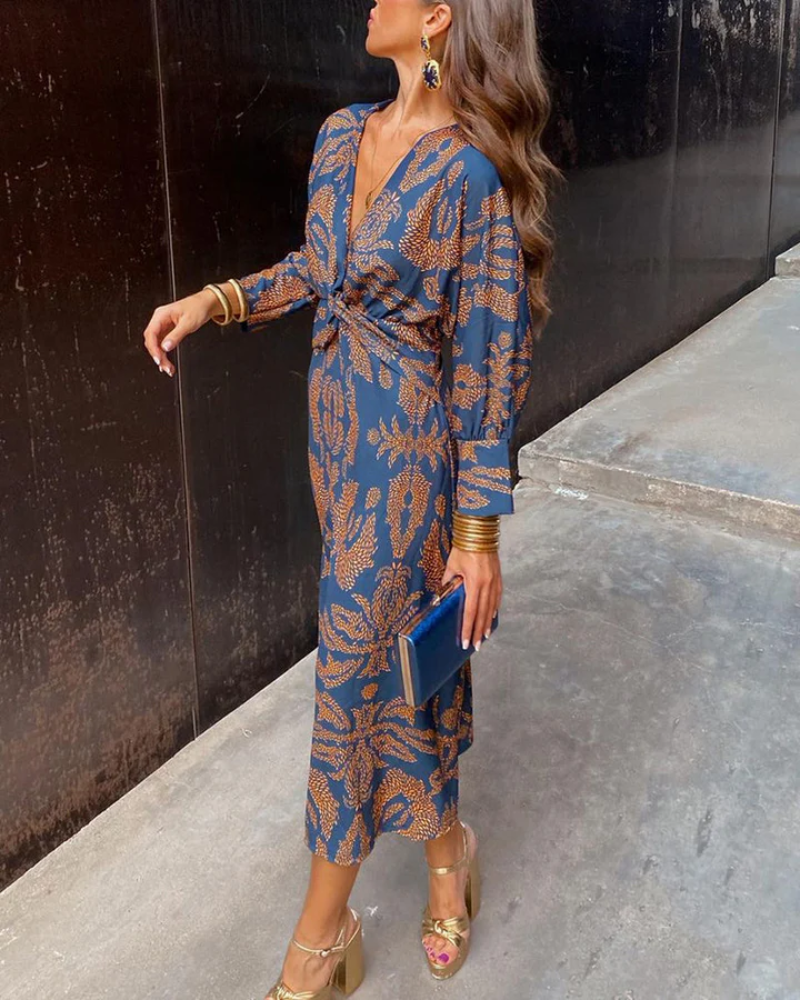 Women's Autumn Wedding Guest Maxi Dress