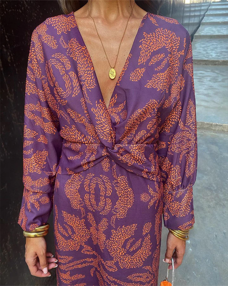 Women's Autumn Wedding Guest Maxi Dress