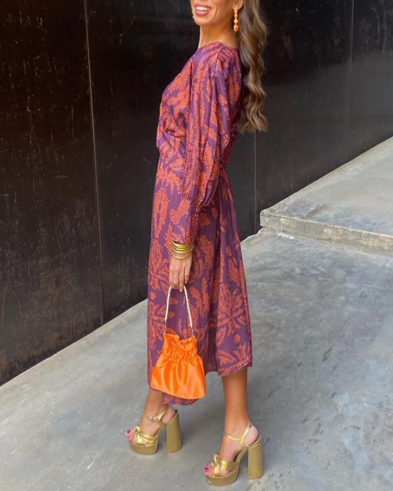 Women's Autumn Wedding Guest Maxi Dress