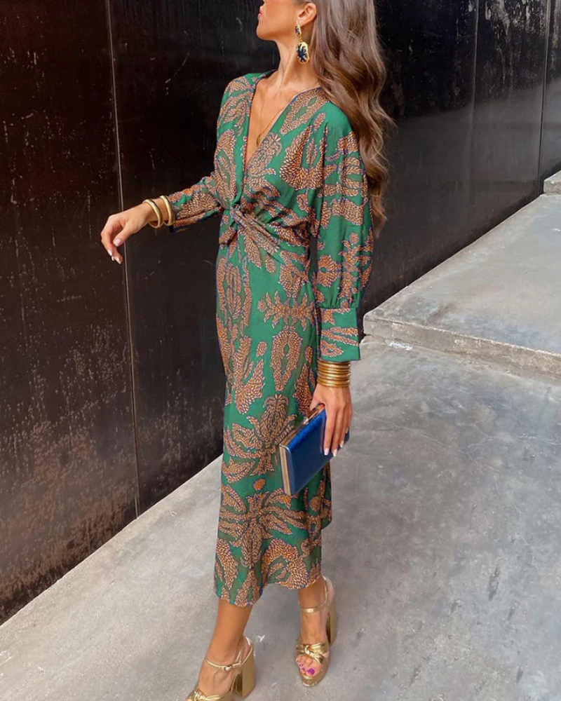 Women's Autumn Wedding Guest Maxi Dress