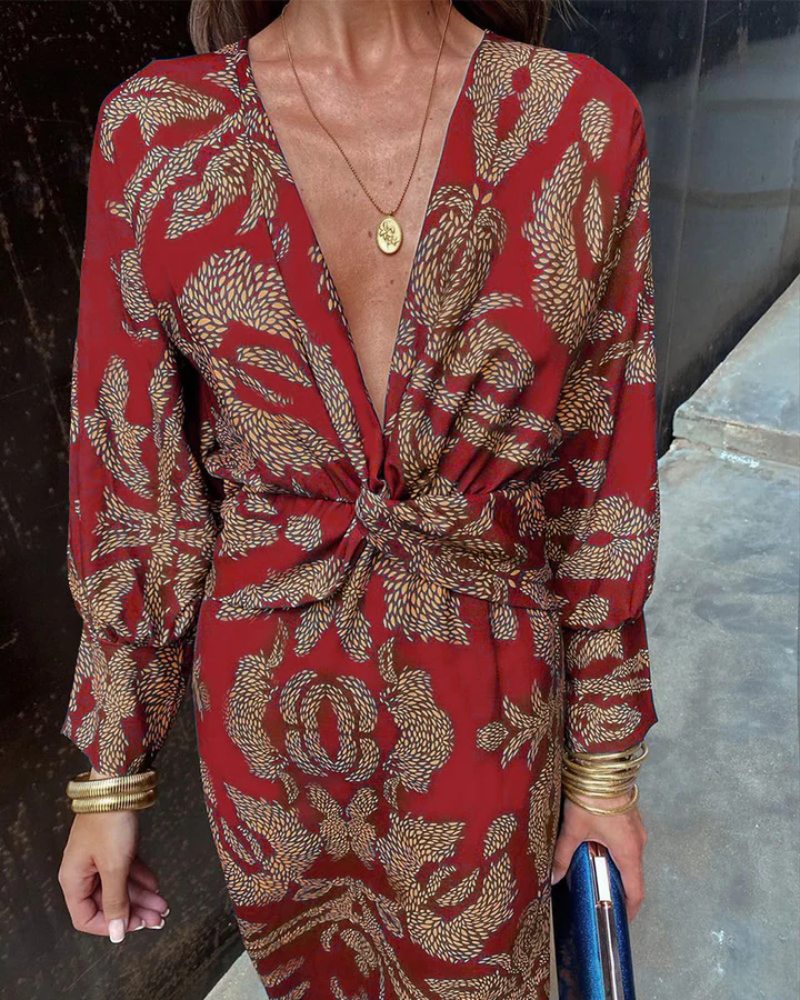 Women's Autumn Wedding Guest Maxi Dress