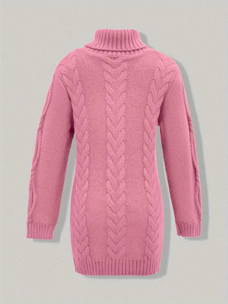Women's Cable Knit Oversized Roll Neck Pullover