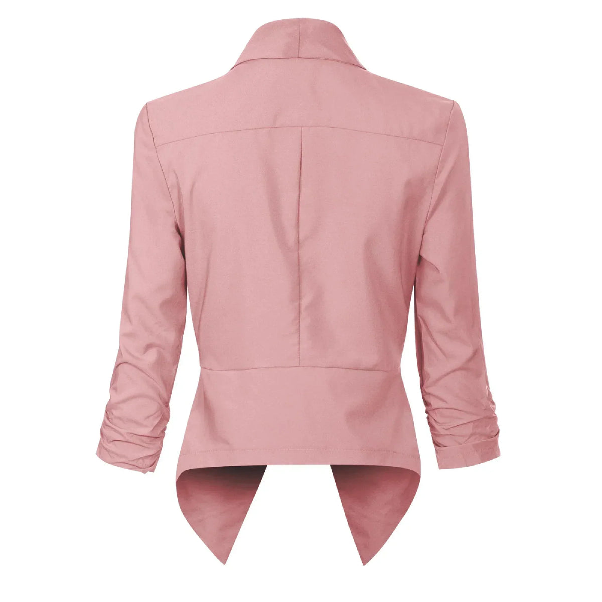 Women's Smart Edge-to-Edge Blazer with Ruched Sleeves