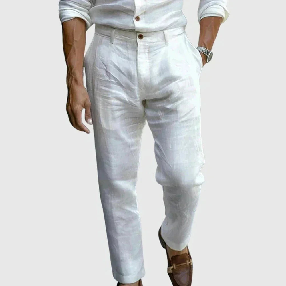 Men's Relaxed Tailored Lightweight Holiday Trousers
