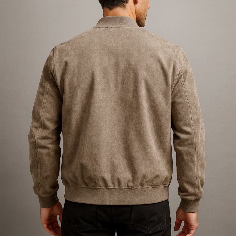 Men's Slim-Fit Suede Blouson Jacket