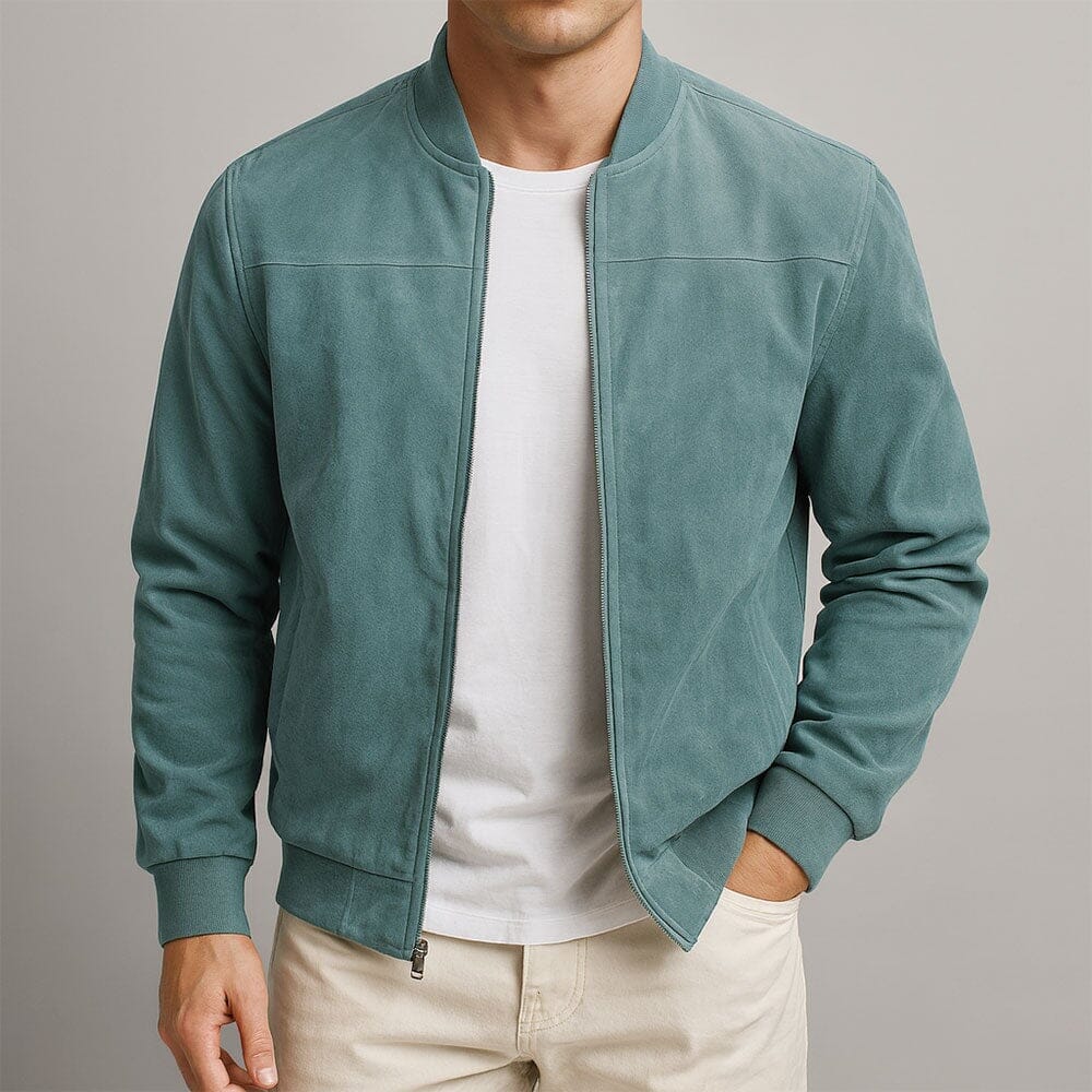 Men's Slim-Fit Suede Blouson Jacket