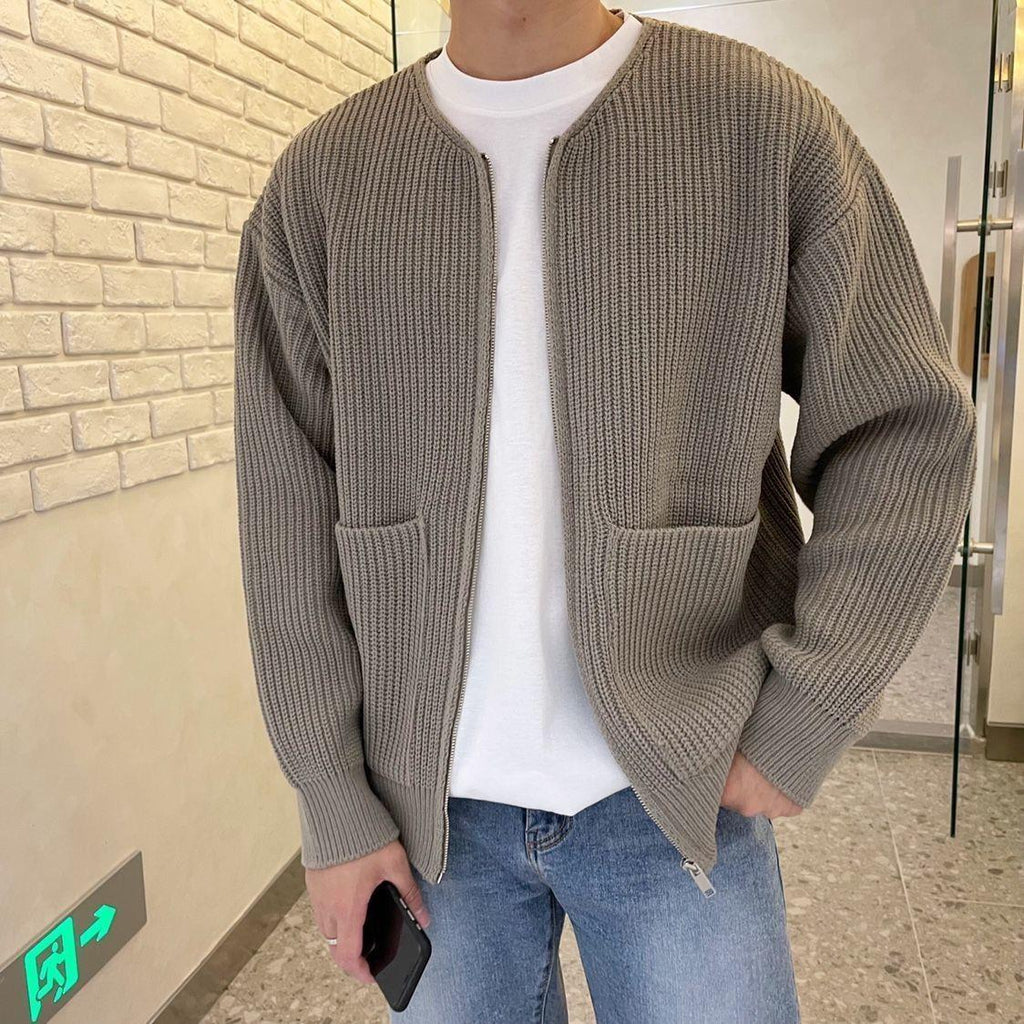 Men's Warm Casual High-Collar Knit Pullover