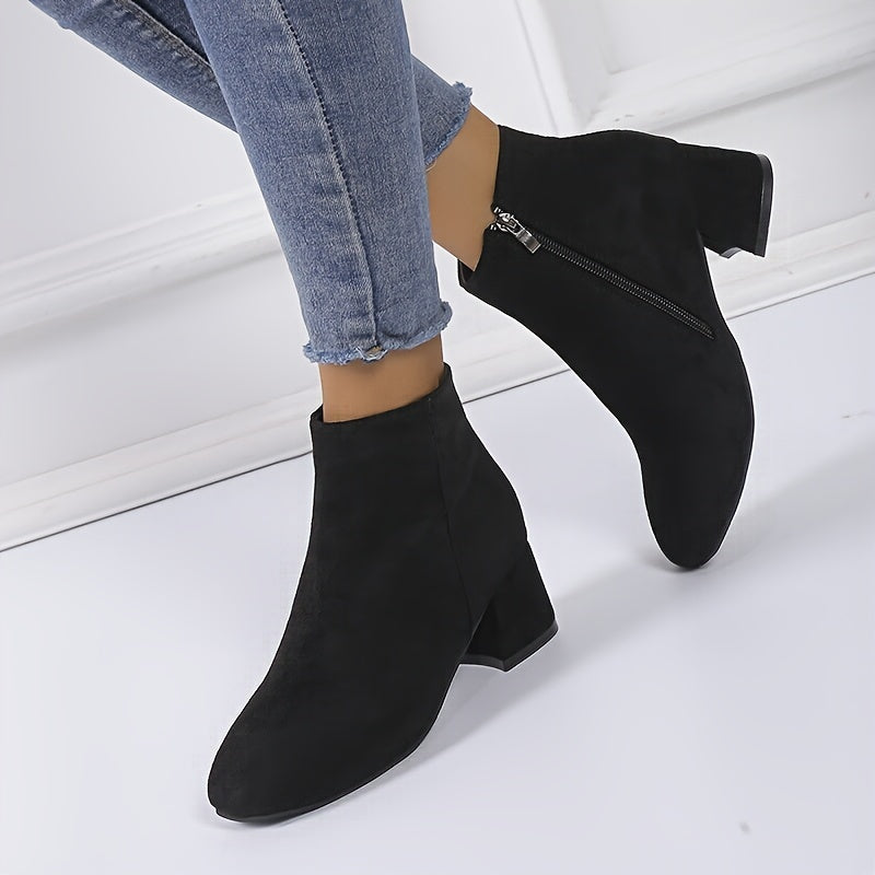 Women's Brown Chelsea Heeled Ankle Boots