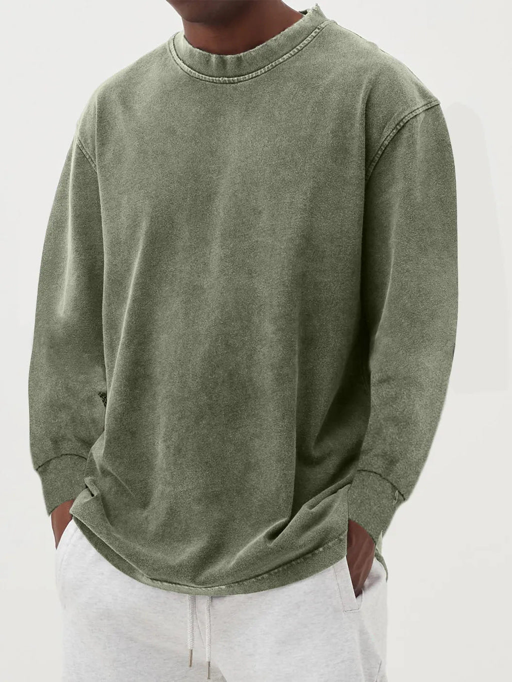 Men's Relaxed Drop Shoulder Knit Pullover