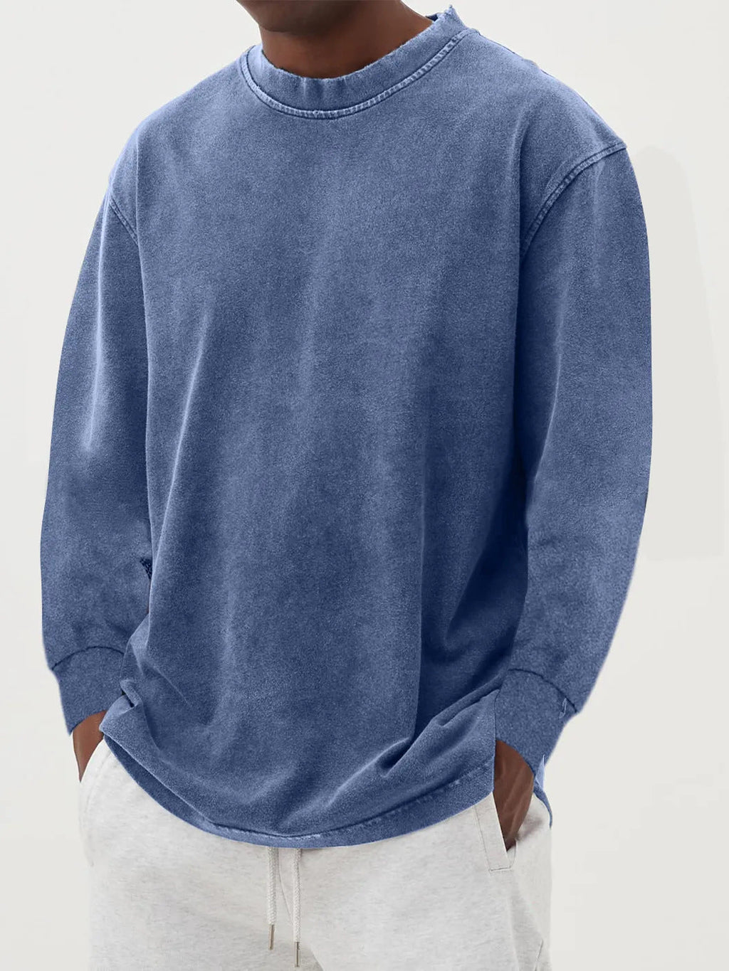 Men's Relaxed Drop Shoulder Knit Pullover